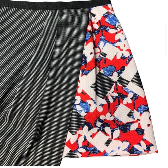 Peter Pilotto x Target Collaboration Red Floral/Check Print Mini Skirt | Size 4 - Picture 14 of 14